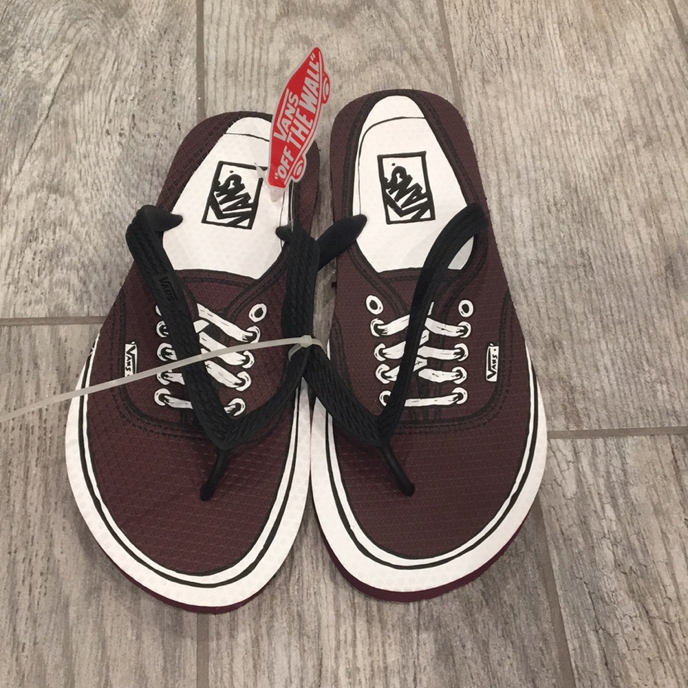Vans Men’s Authentic Slip-On Sneaker - Burgundy/Maroon Size 10